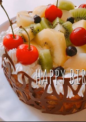 チョコレートリースのバースデイケーキ-レシピのメイン写真