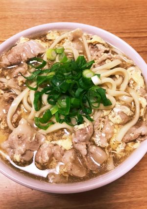 スーパー大麦入りかき玉肉うどん-レシピのメイン写真