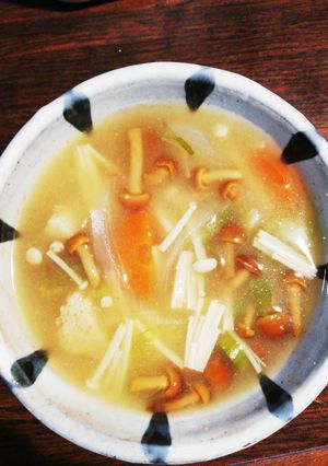 W茸の出汁入り味噌汁-レシピのメイン写真
