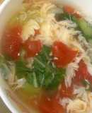 南房総市給食◆トマトと卵のスープ