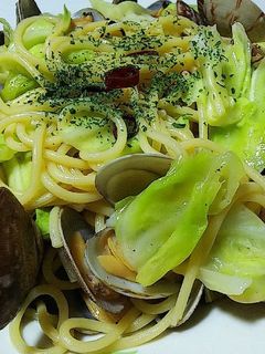 あさりと春キャベツのボンゴレパスタ-レシピのメイン写真