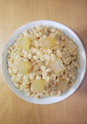 100%押し麦の豆味噌冬瓜麦飯-レシピのメイン写真