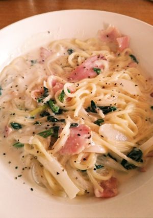 糖質0丸麺で美味しいクリームパスタ-レシピのメイン写真