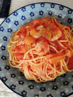 すぐ出来る❗海老と玉ねぎのトマトパスタ-レシピのメイン写真