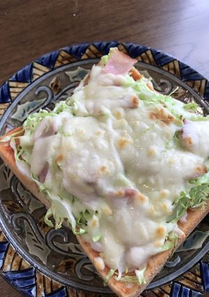 簡単朝食☆春キャベツのピザトースト-レシピのメイン写真