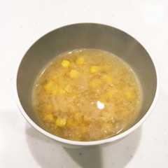 รูปของ ふんわり帆立だしのコーンバター味噌汁