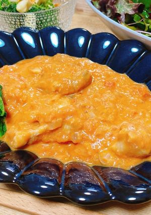鶏肉のトマトクリームビネガー煮込-レシピのメイン写真