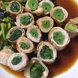 小松菜の肉巻きの照り焼き