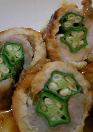 おくらを巻き巻き☆和風カレー味-レシピのメイン写真