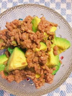 *作り置き!アボカド肉味噌そぼろ*-レシピのメイン写真