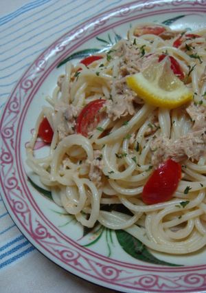 夏♪トマトとツナの冷製パスタ-レシピのメイン写真
