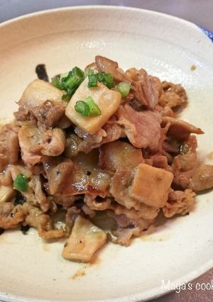 簡単節約。豚こま肉のマヨ甜麺醤炒め-レシピのメイン写真