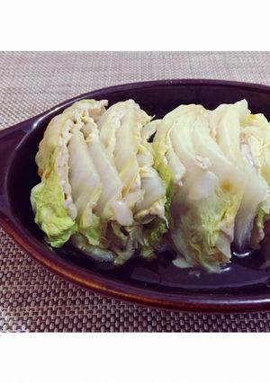 白菜と豚ロース肉のミルフィーユ蒸し♡-レシピのメイン写真