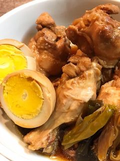 海帯酥鶏(手羽元の中華風コッテリ煮込み)-レシピのメイン写真