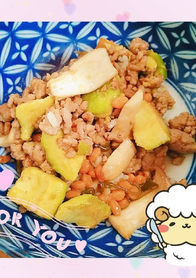 マクロビ☆アボカド納豆丼【出稼ぎメシ】-レシピのメイン写真