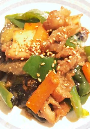 一味唐辛子で美味しい！なすの肉味噌炒め-レシピのメイン写真