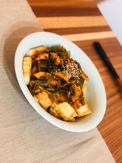 厚揚げ豆腐のキムチ高菜炒め〜柚子風味-レシピのメイン写真