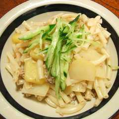 รูปของ マカロニの中華風ポン酢炒め