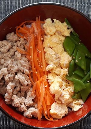 僕のレンチン☆ランチ　～４色ドン～-レシピのメイン写真