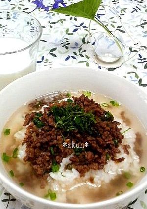 一度作ってみて♪ 牛ひき肉のぶぶ漬け風-レシピのメイン写真