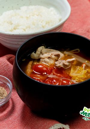 豚肉のトマト風味キムチスープ-レシピのメイン写真