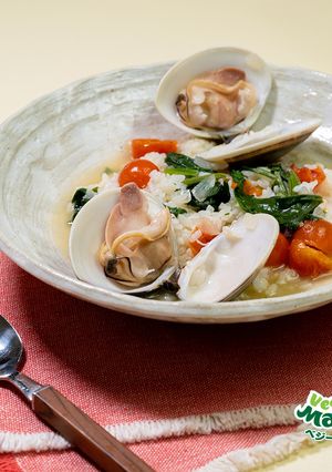 はまぐりとほうれん草のリゾット-レシピのメイン写真