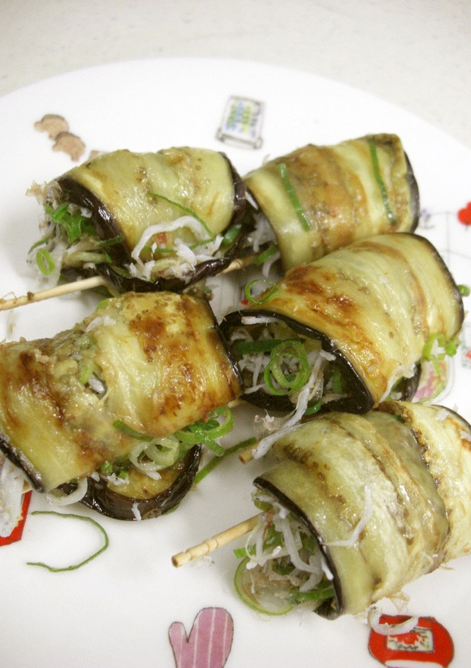ネギしらすの焼きナス巻き-レシピのメイン写真