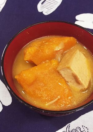 かぼちゃの味噌汁・ツナ缶でダシ要らず-レシピのメイン写真