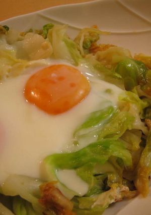 キャベツの巣籠り卵-レシピのメイン写真