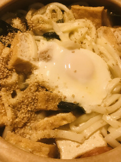 厚揚げ&おとし卵のわかめ煮込みうどん-レシピのメイン写真