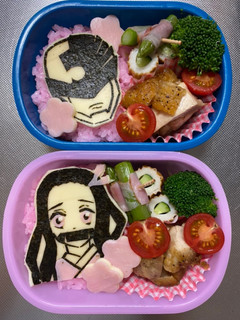 【キャラ弁当】キューレンジャー&鬼滅の刃-レシピのメイン写真
