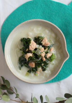 【離乳食後期】鮭とほうれん草のミルク煮-レシピのメイン写真