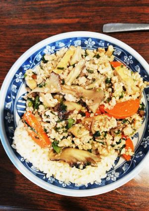 とりひき野菜餡掛け丼-レシピのメイン写真