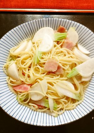 味付け簡単☆かぶとベーコンのパスタ-レシピのメイン写真