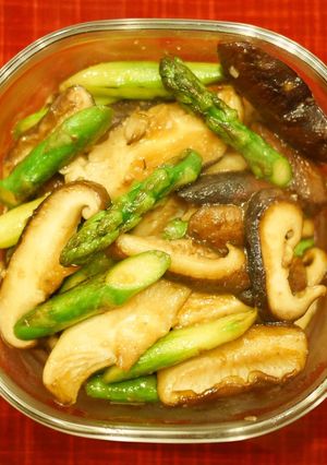しいたけとアスパラの醤油炒め-レシピのメイン写真