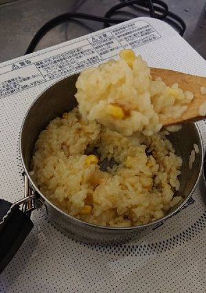 粉末コンポタすーぷで飯盒リゾット-レシピのメイン写真