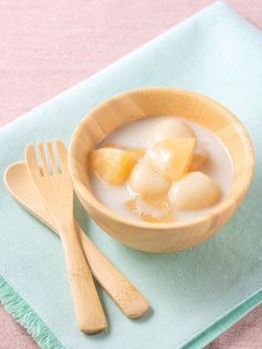 桃と糀甘酒の豆腐白玉-レシピのメイン写真