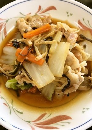 野菜たっぷり！豚肉の塩昆布炒め-レシピのメイン写真