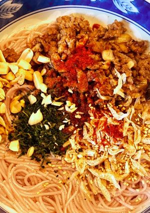 素麺を使った台湾担仔麺*汁なしラーメン風-レシピのメイン写真