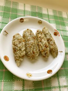 離乳食9-11*納豆おやき*手づかみにも-レシピのメイン写真