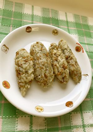 離乳食9-11＊納豆おやき＊手づかみにも-レシピのメイン写真