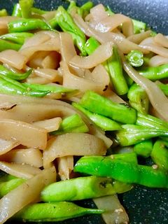 いんげん豆とこんにゃく焼き肉のタレ炒め-レシピのメイン写真