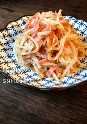 レンチンで♫もやしとハムの辛子醤油和え-レシピのメイン写真