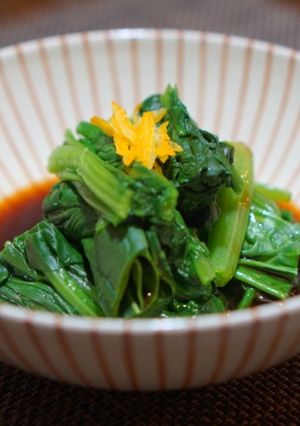 ほうれん草の三杯酢　柚子風味-レシピのメイン写真