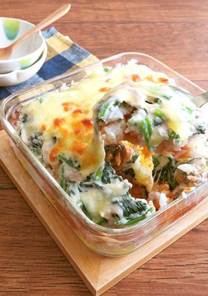 ほうれん草の具沢山ミートクリームドリア-レシピのメイン写真