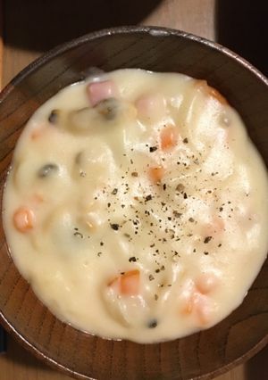 具沢山!あさりと厚切りベーコンチャウダー-レシピのメイン写真