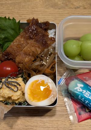 高2男子弁当！さばカツ鮭ラーポテサラ49-レシピのメイン写真