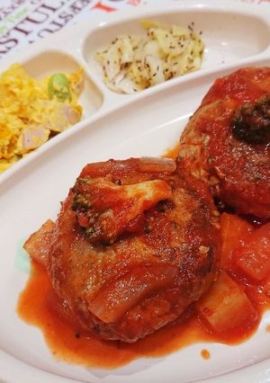 ズボラの為の煮込みハンバーグ-レシピのメイン写真