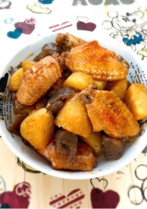 ホロホロ手羽とホクホクじゃがの照り煮♪-レシピのメイン写真
