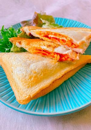 キャベツを挟んだホットサンド-レシピのメイン写真